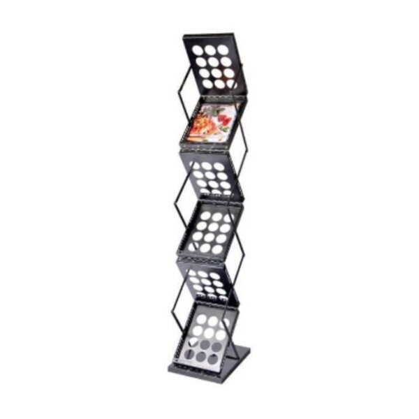 foldable_brochure_display_stand (1) Brochure & Magazine Display Rack (Multi-Tier)