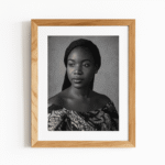 Black & White Photo Frame — 18×24 Print in 22×28 Oak Frame