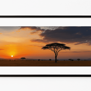 Framed Panoramic Photo Prints — 12×36 Black Frame