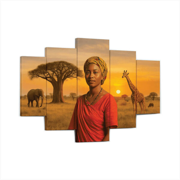 Multi-Panel-Grid-Canvas Multi-Panel Grid Canvas — 5 Panels (Staggered Layout)