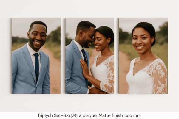 Triptych Photo Plaque Set Triptych Photo Plaque Set — 3×(16″×24″) Matte