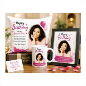 Custom Birthday Pillow, Mug & Frame Gift Set in Nigeria | Personalized Birthday Gifts