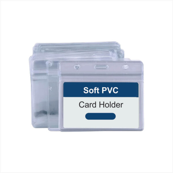 Soft Plastic Horizontal Business ID Card Holder