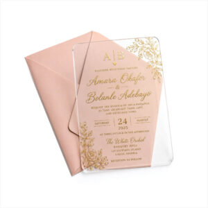 Custom Acrylic Wedding Invitations | Luxury Acrylic Invitation Cards in Nigeria