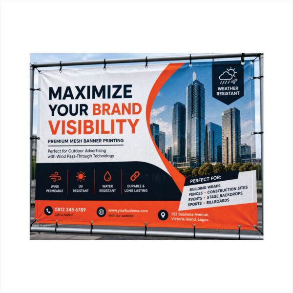 Custom Mesh Banner Printing | Wind-Resistant Outdoor Banners in Nigeria
