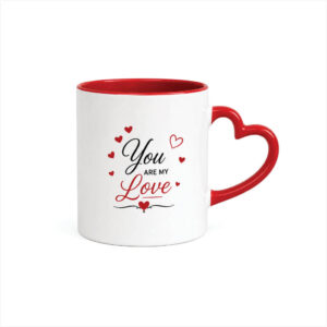 Heart Handle Mug | Personalized Heart-Shaped Ceramic Mug in Nigeria
