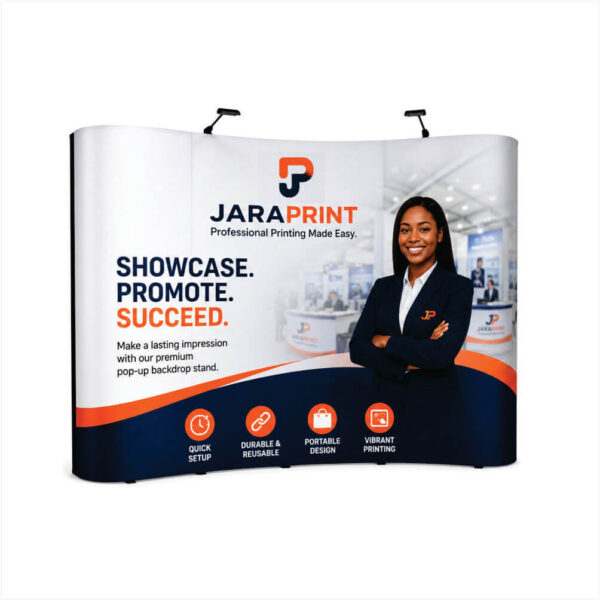 Foldable Pop-Up Backdrop Stand | Custom Exhibition Backdrop Displays in Nigeria