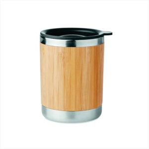 Stainless Steel Bamboo Travel Mug | Custom Eco-Friendly Travel Mug Printing in Nigeria