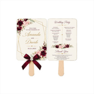 Wedding Fan Program Printing | Custom Wedding Hand Fan Programs in Nigeria