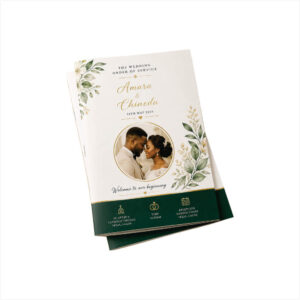 Wedding Order of Service Booklets | Custom Wedding Ceremony Booklet Printing in Nigeria