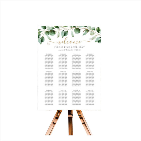 Wedding Seating Chart Printing | Personalized Seating Charts in Nigeria