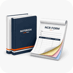 printed books and bills booklets