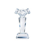 Crystal Handshake Trophy Award | Custom Partnership Awards