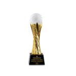 Gold Pillar Crystal Ball Trophy