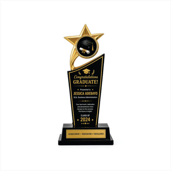 Graduation Trophy Award Personalized Graduation Trophy Award in Nigeria | Custom Graduation Trophy